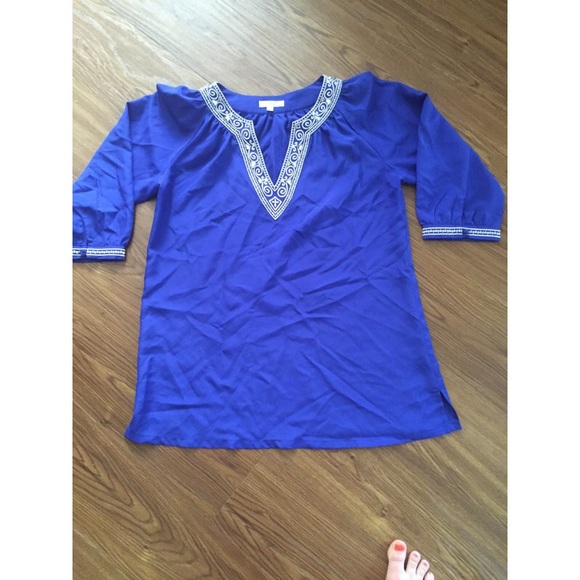 GUC JADE Melody Tam Royal Blue Tunic