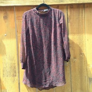 Maroon Shift Dress