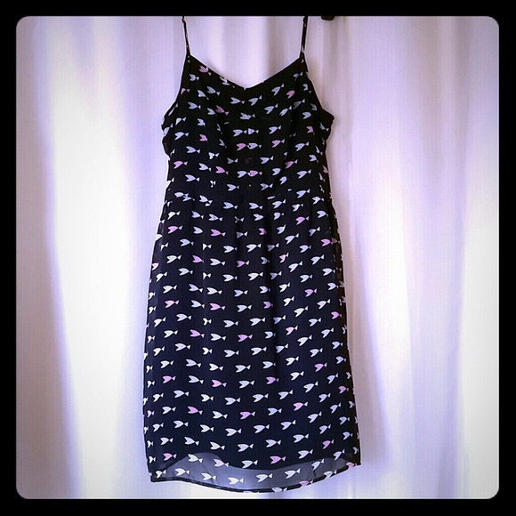 Maison Jules fish dress in navy; XXL