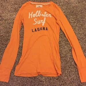 Orange long sleeve shirt