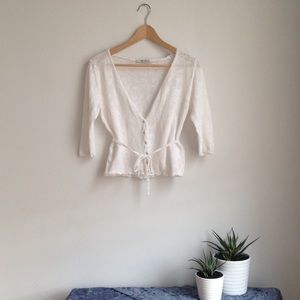 LAST CHANCE! Girly White Cardigan