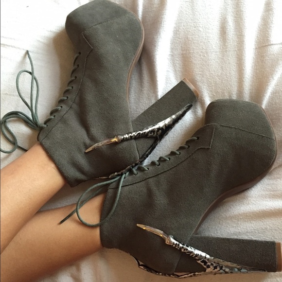 Jeffrey Campbell Shoes - ✨ON HOLD✨JEFFREY CAMPBELL GREY SUEDE CLAW LITAS