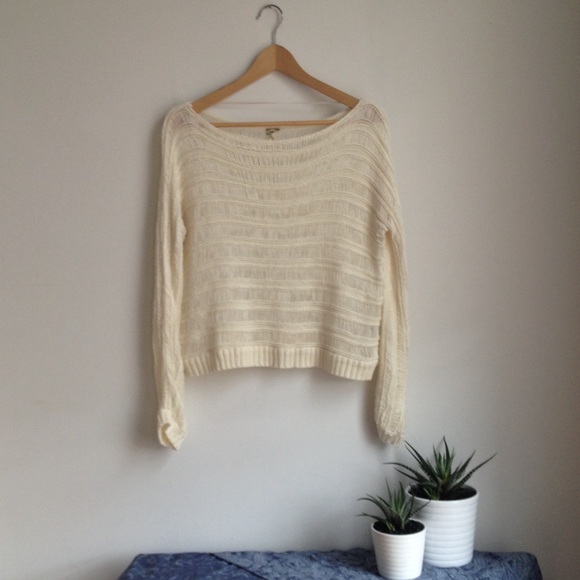 Ivory Open Knit Sweater