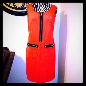 NWOT Coral Zipper Prelude Dress M