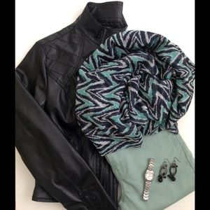 SOLD ❗️❗️❗️ Faux leather black moto biker jacket