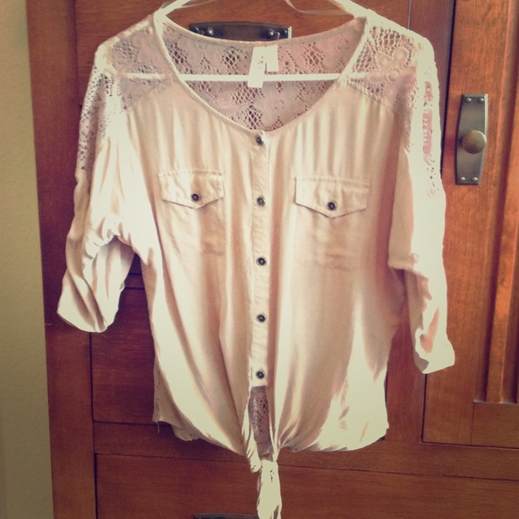 Tan shirt