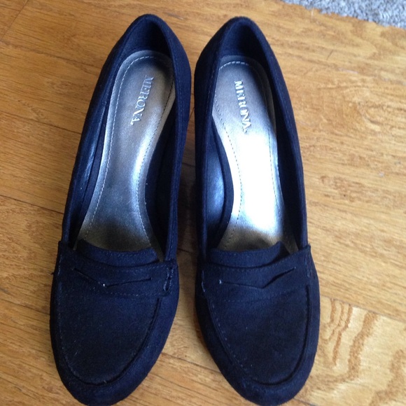 Black suede Wedge heels