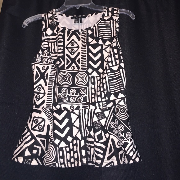 F21 tribal peplum top ❗️ALL $4 ITEMS ARE BOGO ❗️