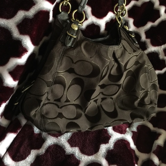 Brown coach bag