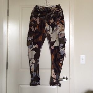 Lamb slouch silk pants.