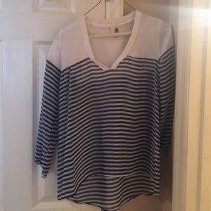 Blue and white shirt!