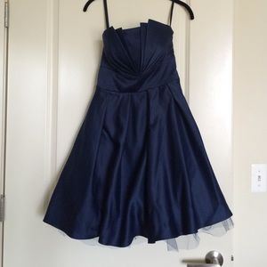 Retro Navy Blue Dress