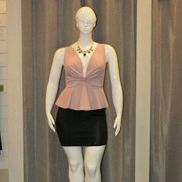 Pink and black sexy elegant dress