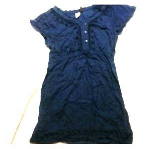 Blue Cap Sleeve Dress XL Sonoma