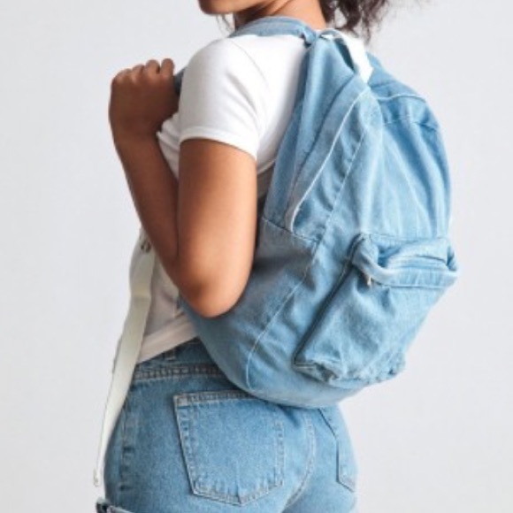 SOLD Medium Wash Denim School Bag