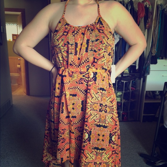 Hi/lo dress. Beautiful fall colors. NWT