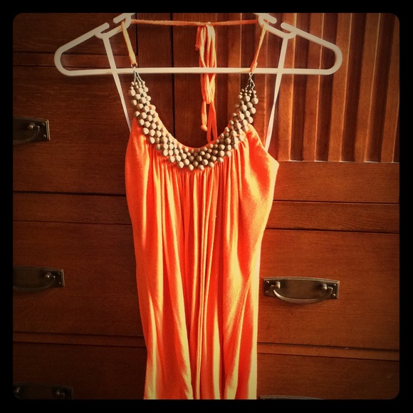Orange halter top