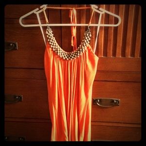 Orange halter top