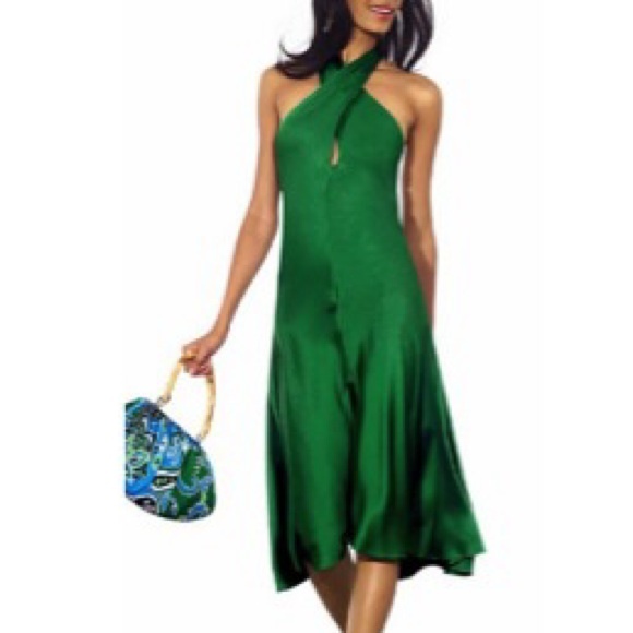 Green silk Banana Republic dress, size 0