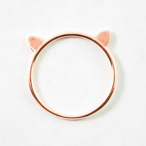 Kitty Midi Ring in Rose Gold Tone