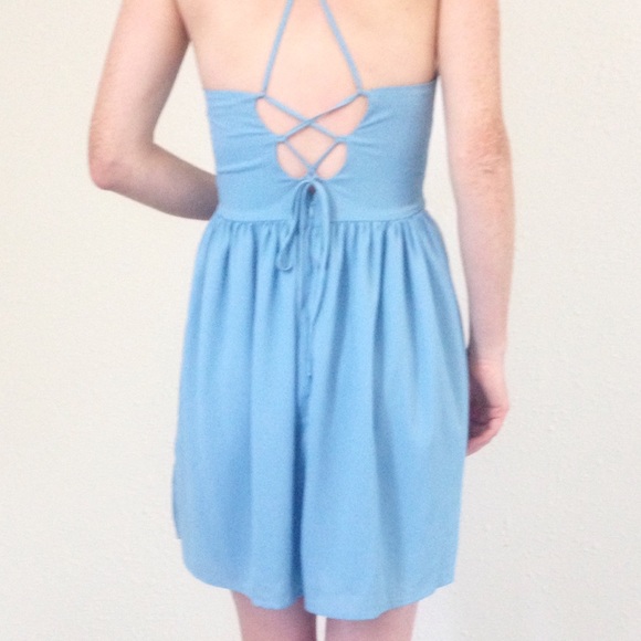 Summer dress with lace up back