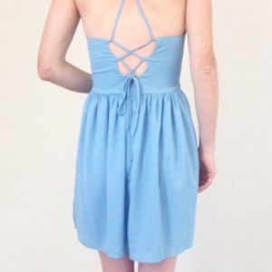Summer dress with lace up back