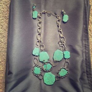 Turquoise Necklace & Earrings