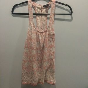 Printed pink tank top