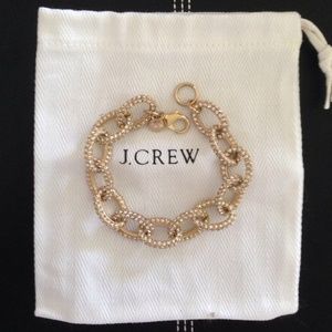 Pave gold chain bracelet
