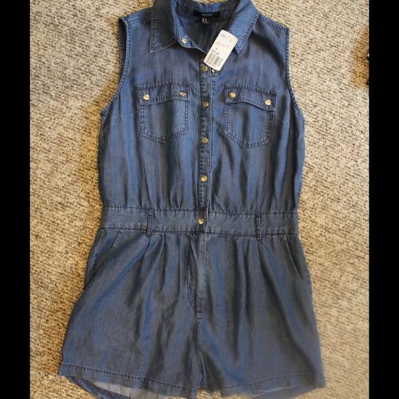 Chambray Romper