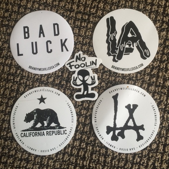 6 Brandy Melville stickers