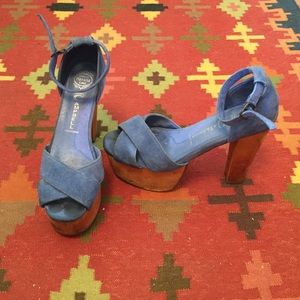 Blue Jeffery Campbell Platform Heels