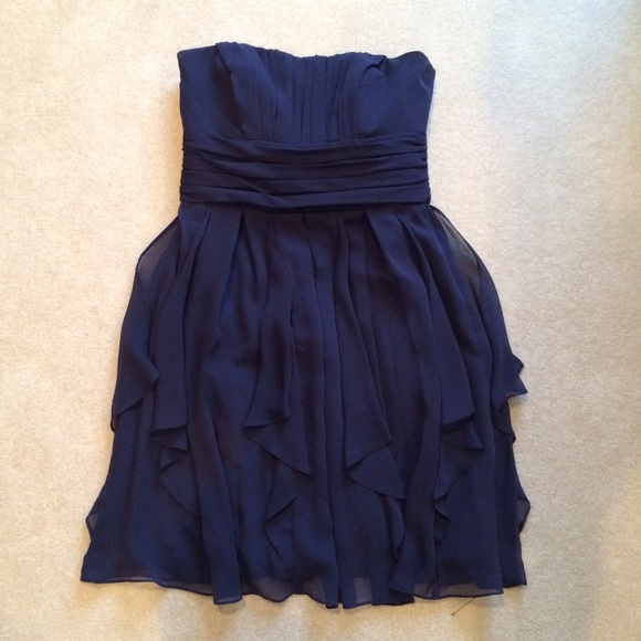 Short Blue Dress ~ strapless - Picture 1 of 4
