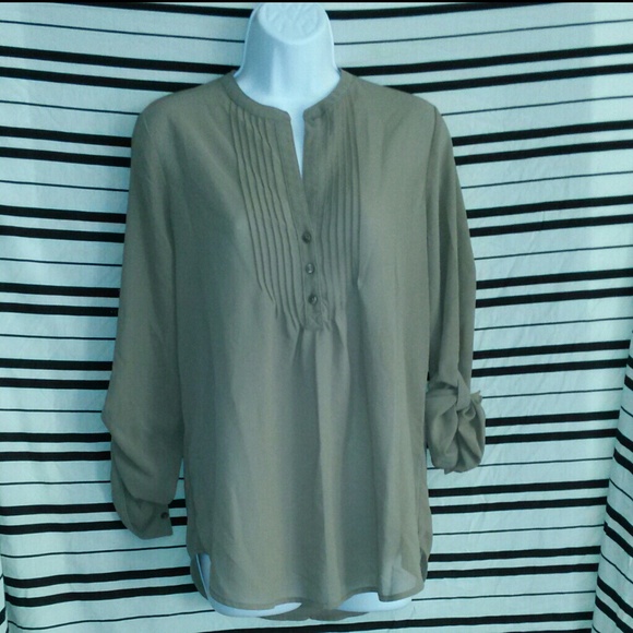 Old Navy Tan Sheer Shirt
