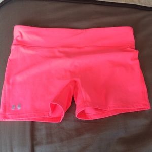 Under armor pink spandex shorts