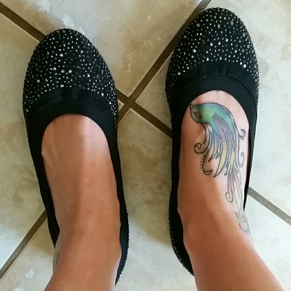 (Sale) Black sequined shoes