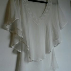 White sheer top