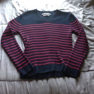 Tommy Hilfiger navy and wine long sleeve