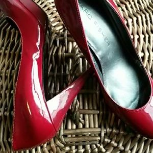 Marc Fisher, red patent pumps