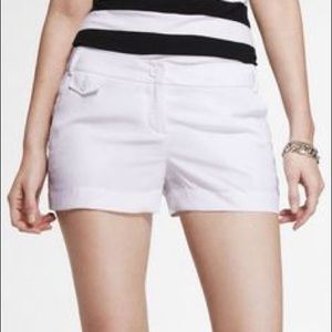 White Express Cuffed Shorts
