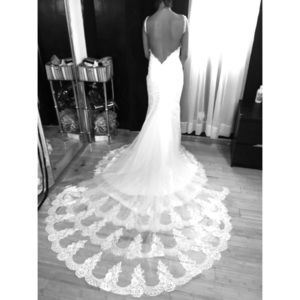 Galia lahav inspired open back wedding dress