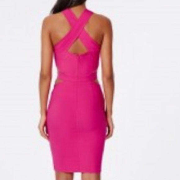 Missguided Hot Pink Cut Out Midi Dress from Melissa's closet on Poshmark