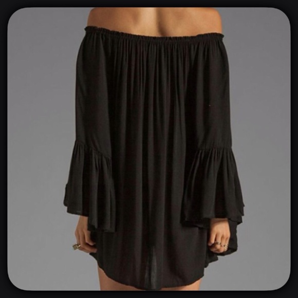 New GORGEOUS CHIFFON OFF THE SHOULDER DRESS - Picture 3 of 4