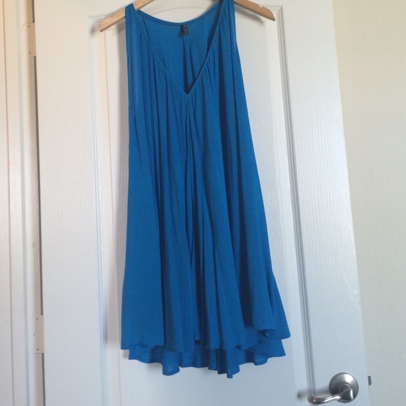 blue flowy tank dress NWOT