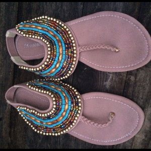 Guatemala Handmade Beaded leather Sandal