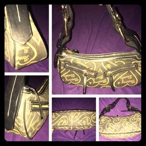 Brown Hearts Handbag