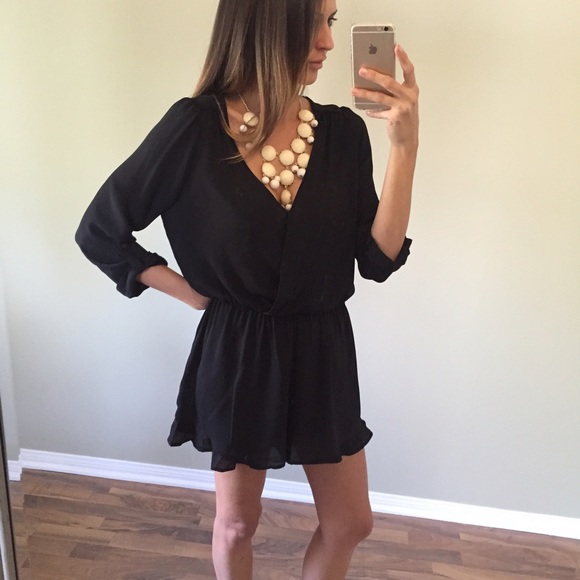Pants - Sold | Lovely Black Ruffled Romper