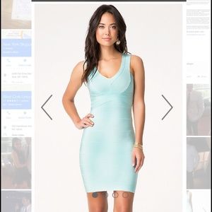 Bebe V-neck bandage dress