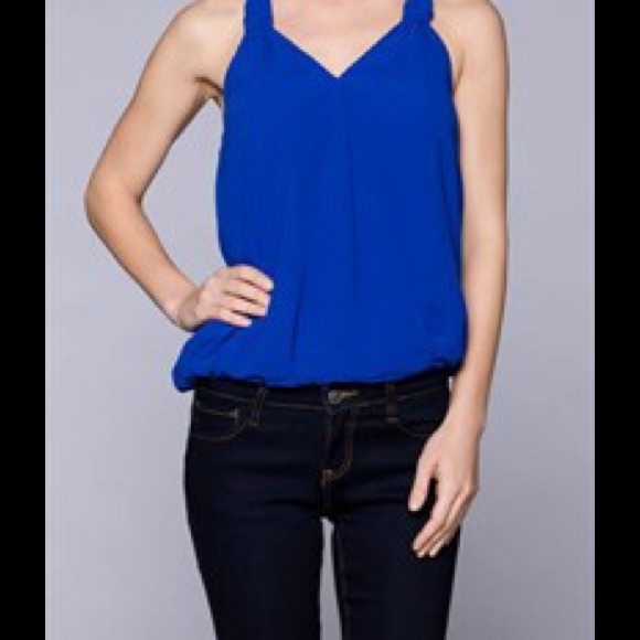 Resort ready Royal Blue blouse