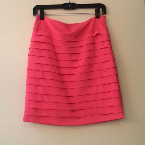 Hot pink layered pencil skirt SIZE 2